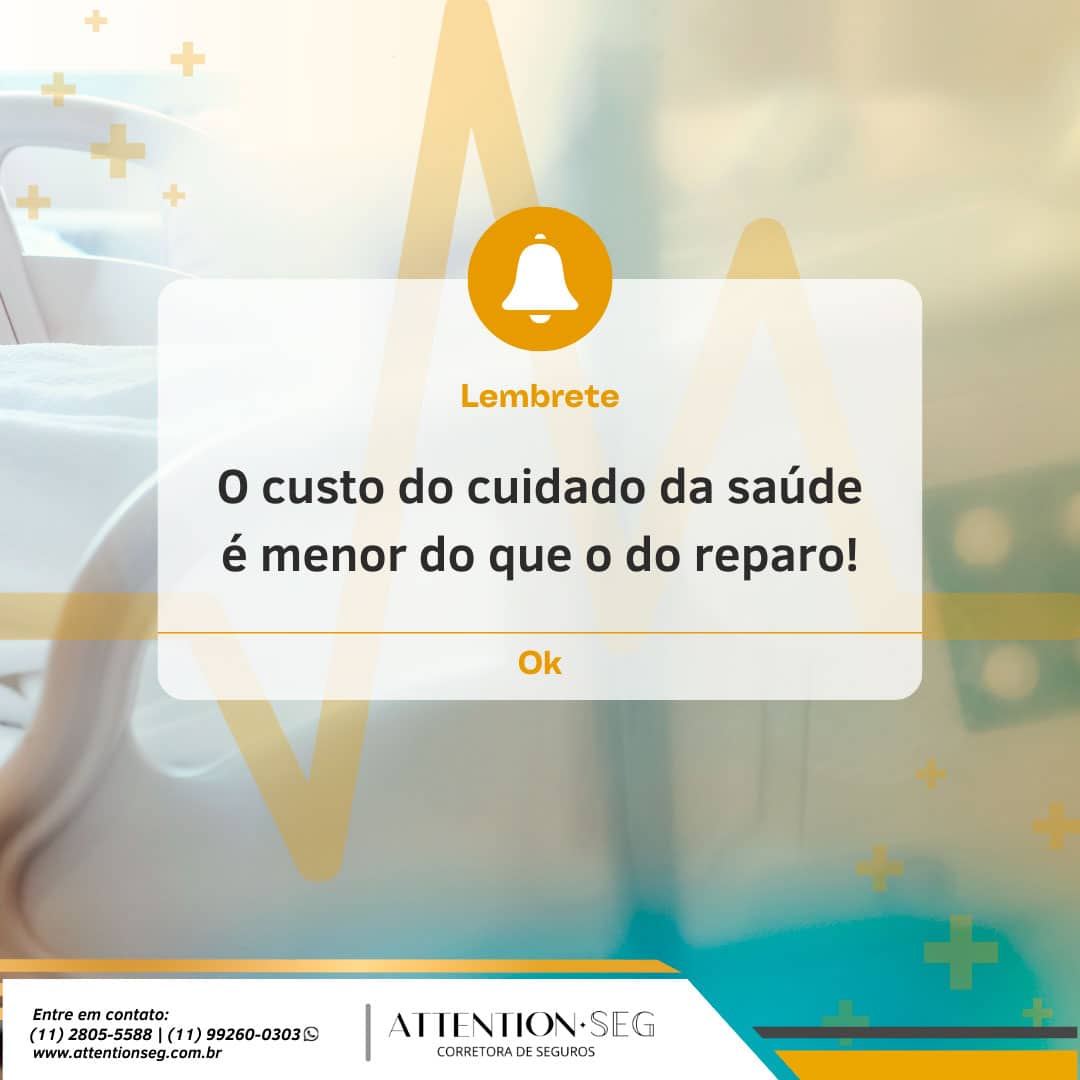 O custo do cuidado com a saúde é menor do que o do reparo