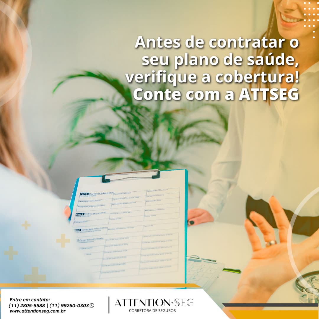 Não se esqueça de verificar a cobertura do plano de saúde